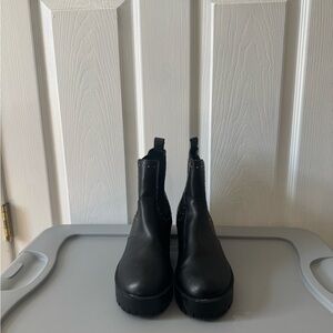 Madden Girl Black Platform Chelsea Booties